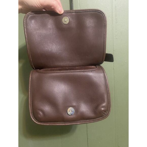 COACH Pocketbook Vintage Brown Leather Crossbody Bag Authentic Flap Close 9142 - Picture 6 of 15